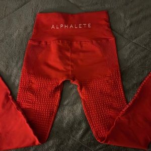 Red Alphalete leggings